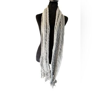 New York & Company Elegant Gray Knit Scarf